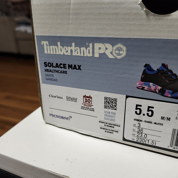 Timberland Kids Black and Blue Sneakers with Pink Accents - Picture 6 of 8